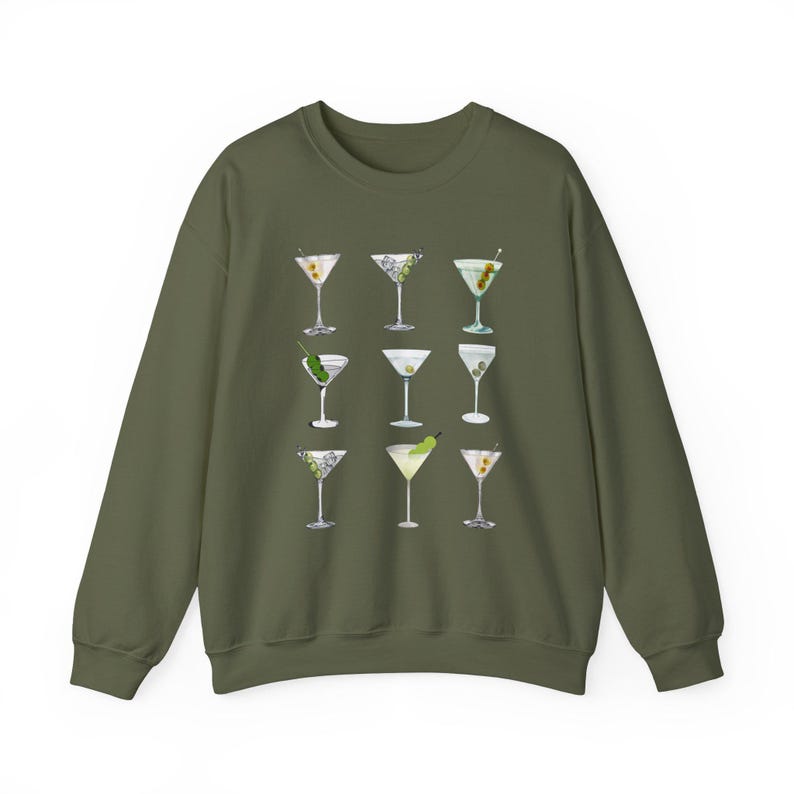 Dirty Martini Sweatshirt: Cocktail Lover Gift, Bar Apparel image 8