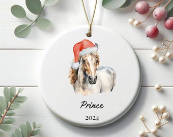 Personalized Horse Christmas Ornament: Custom Holiday Decor