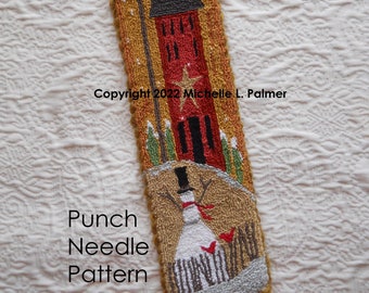 Punch Needle DIGITAL Descargar Jpeg y PDF PATTERN Modelo de hilo de bordar Michelle Palmer Muñeco de nieve Bird Folk Home Nueva Inglaterra Invierno 1 de 4