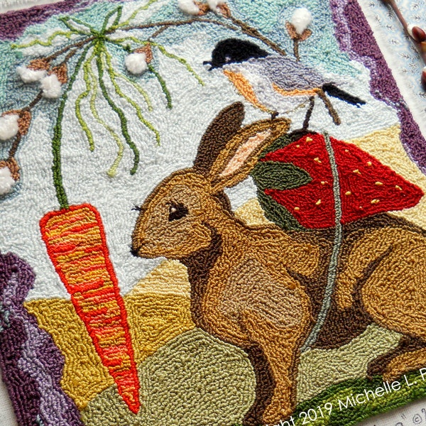 Punch Needle Embroidery Pattern DIGITAL Instant DOWNLOAD Jpeg PDF Files ...