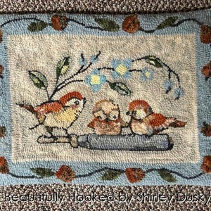 PATTERN for RUG HOOKING Hand Drawn on 100% Prim Primitive Linen ...