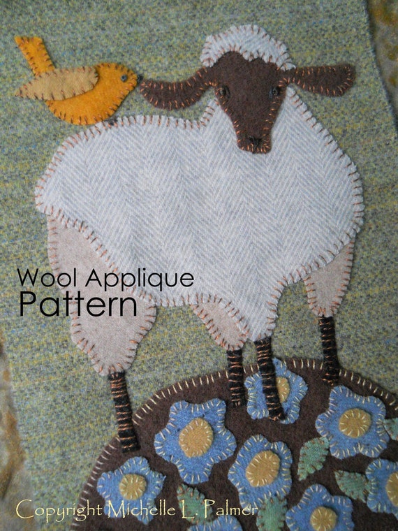 DIGITAL DOWNLOAD Wool Applique PATTERN Model Stitched by | Etsy