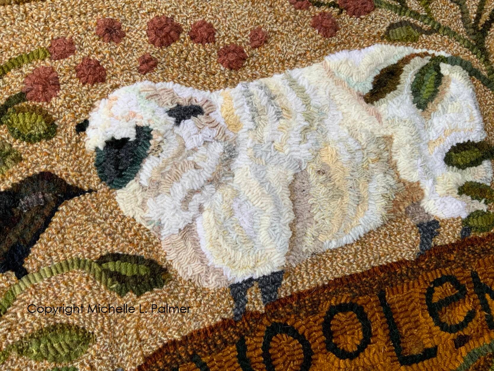 PATTERN RUG HOOKING Pattern is Hand Drawn on 100% Prim Linen