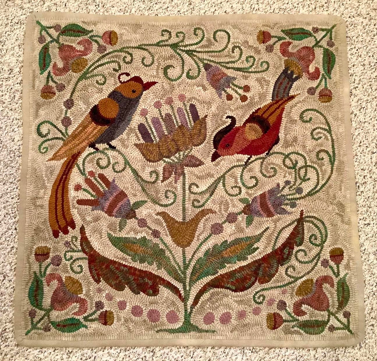 Hand Drawn PATTERN on 100% Primitive Linen RUG HOOK Hooking Michelle ...