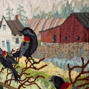 PATTERN for RUG HOOKING Hand Drawn 100% Prim Primitive Linen Michelle ...