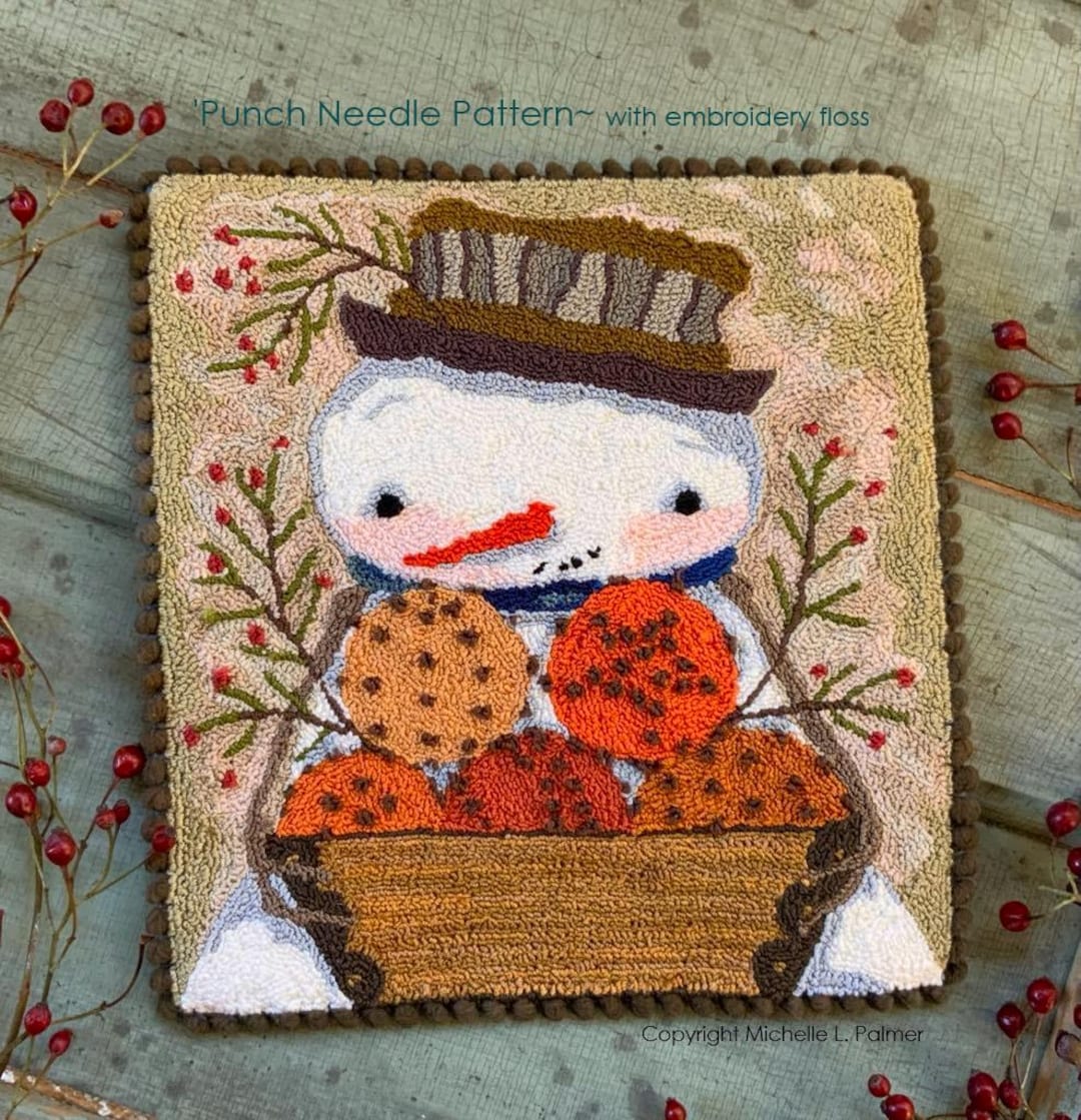 Punch Needle DIGITAL Download Jpeg and PDF PATTERN Embroidery