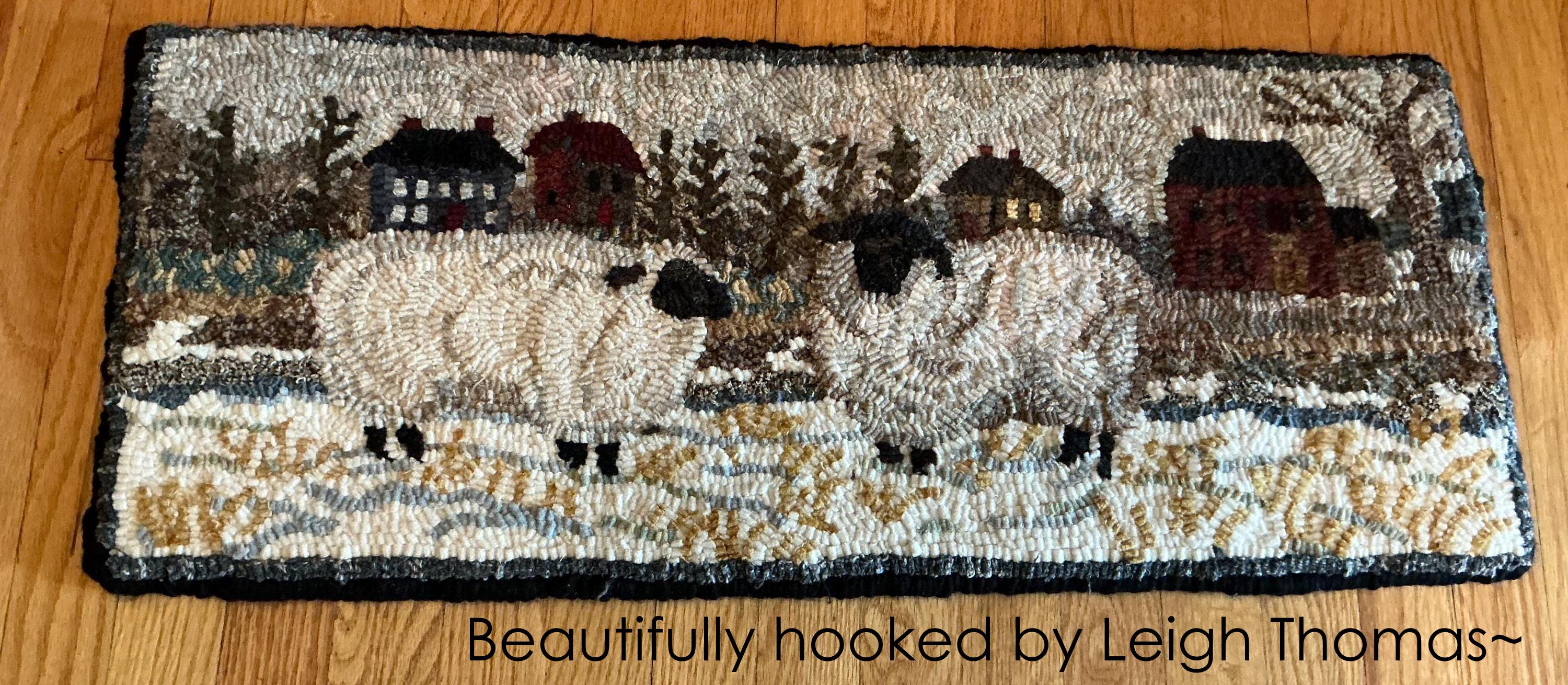 PATTERN for RUG HOOKING Hand Drawn 100% Prim Primitive Linen