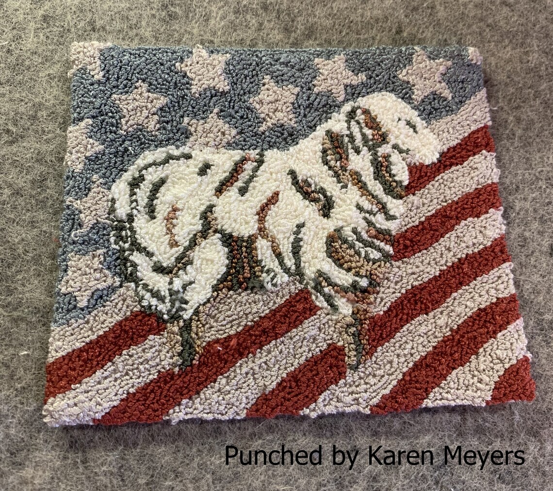 Punch Needle DIGITAL Download Jpeg and PDF PATTERN Embroidery Floss ...