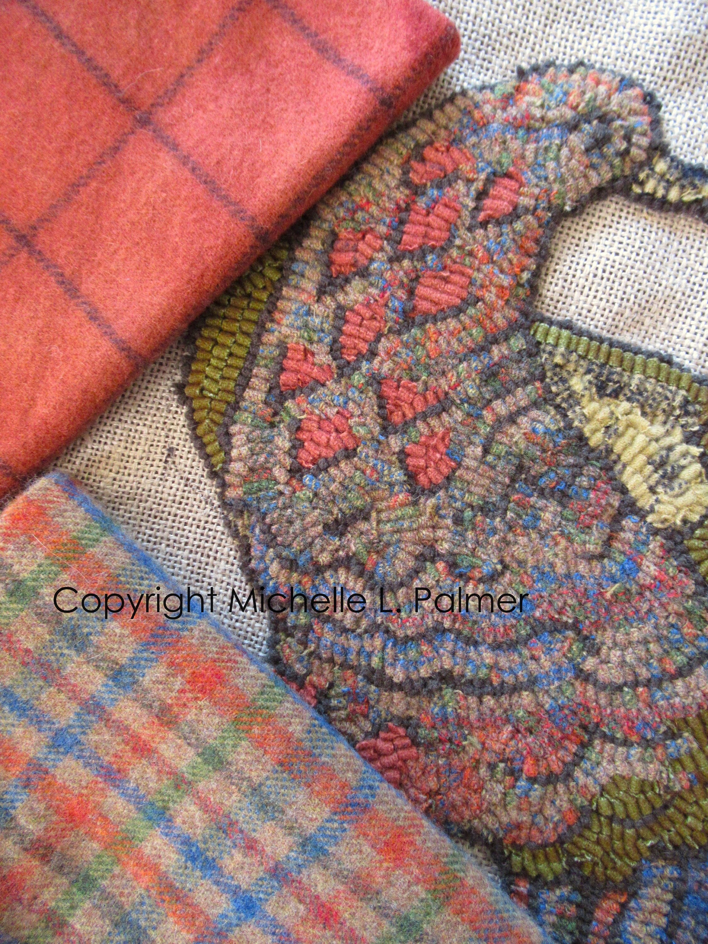 PATTERN for RUG HOOKING Hand Drawn 100% Prim Primitive Linen