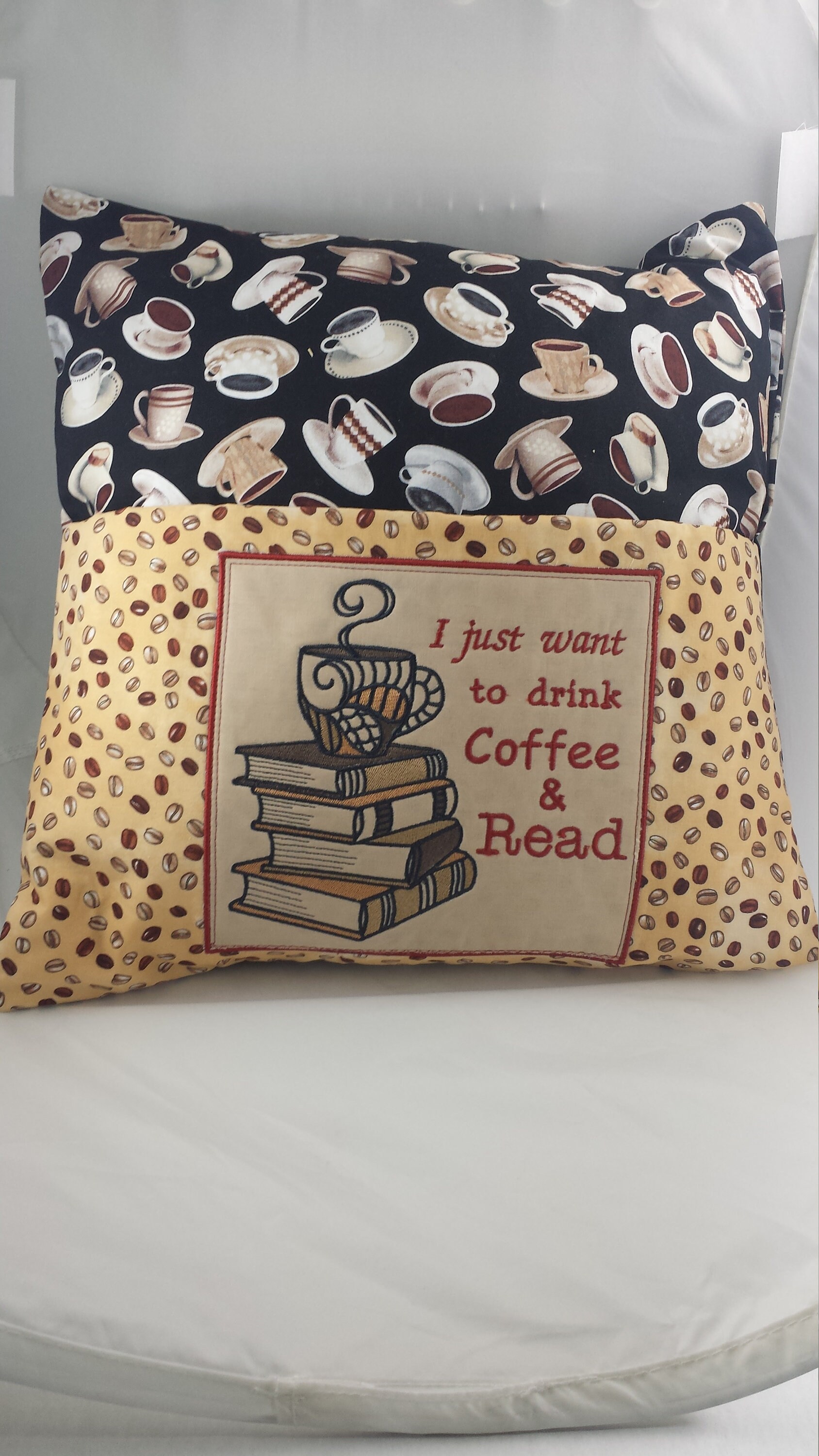 Reading pocket pillow adult themed Etsy