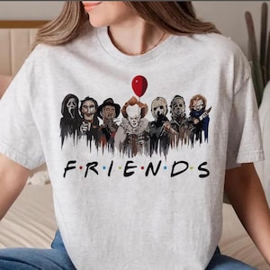 Halloween Horror Friends Shirt, Horror Movie Characters Halloween Shirt, Friends Halloween Shirt, Killers Matching, Horror Movies Shirt