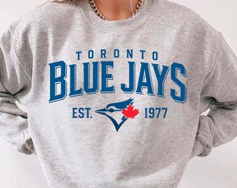 Sweat-shirt baseball Blue Jays, vêtements de fan de l'équipe de Toronto, chemise de fan de baseball vintage, chemise Blue Jays de Toronto, t-shirt unisexe Blue Jays