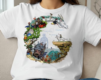 Camiseta de El viaje de Chihiro de Ghibli, camiseta de película de anime