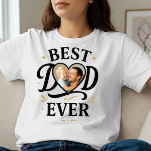 Custom Dad Shirt Portrait From Photo, Father&#39;s Day Shirt, Custom Photo Shirt For Dad, Father&#39;s Day Gift 2025, Personalized Dad Shirt
