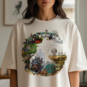 Spirited Away Studio Ghibli Shirt, Hayao Miyazaki Shirt, Ghibli My Neighbor Totoro Shirt, Howl&#39;s Moving Castle shirt, No Face Shirt, Anime