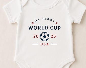 Body de algodón para bebé con el diseño de la Copa Mundial de Fútbol de EE. UU. 2026.