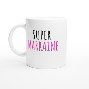 &quot;Super Godmother&quot; Mug - Personalized Mug - Original Gift - Humorous Mug - Birthday Gift Idea