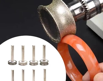 Diamond Grinding Wheel Burr, Stainless Steel, Various Sizes, Glass Jade Ceramic Rotary Grinder Bits, DIY Gemstone Sharpening Polishing Tools