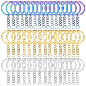 5/10Pcs Keychain Rings, Stainless Steel, Various Colors, Metal Split Key Rings, DIY Crafts Accessories, Jewelry Making, Bags Charms Hardware