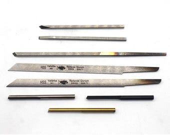 8 pcs/ensemble, graveur professionnel, spatule, lame triangulaire, pour la fabrication de bijoux, gravure complexe, couteau à découper, fournitures de travail des métaux