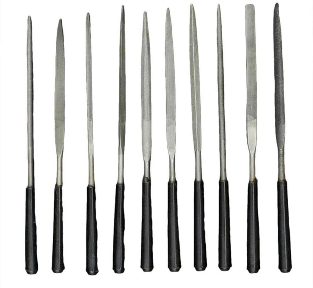 Metal Needle Files, 5-10pcs/set, Plastic Handle, Easily Gripping, for ...