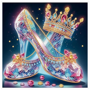 Crystal Shoes DIY Diamond Painting, 5D Special Shaped Rhinestones Art Kit, Crystal Embroidery Accessories, Home Wall Decoration Gifts Making