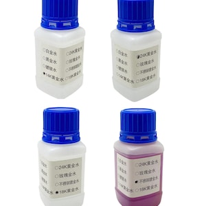 100ml Platinum Rhodium Plating Solutions, 14K/18K/24K Gold Soak Bath, Electroplating Liquid, Metal Conductive Surface Coating, Jewelry Tools