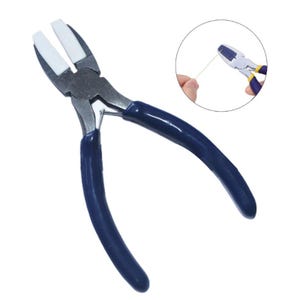 Nylon Head Steel Jaw Pliers for Beading Looping Shaping Wire, Jewelry Making Tool, Straightening Wire Pliers, Double Nylon Jaw Flat Nose