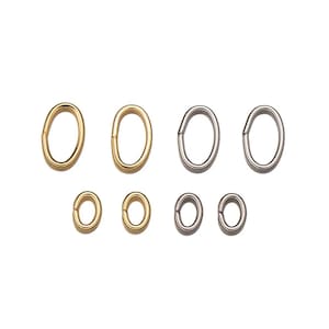 50pcs Oval Jump Rings, Stainless Steel, Various Sizes, Connector Links for DIY Jewelry Making Earrings Bracelets Necklace Keychain Component