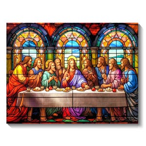 5D Jesus Last Supper Diamond Painting Kit, Religious Icon Portrait, Full Drill Crystal Rhinestone Art Mosaic, Frameless Home Wall Decoration