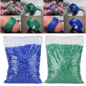 450g Wachs Blau Grün Perlen, Professionelle Juweliere Gießwachs, Spritzwachs für Schmuck formen, DIY Schmuck Gießen Werkzeuge, Handwerk Wachs