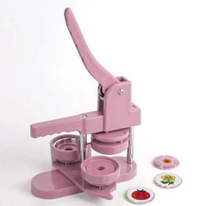 Badge en plastique, machine à fabriquer les boutons, 1 jeu, portable, robuste pour bricolage enfant, presse à découper, fournitures pour badges en métal, design personnalisé