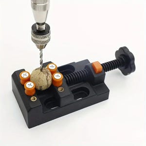 Mini tornillo de banco plano de plástico, para joyería, herramientas de tallado de madera, accesorios portátiles multifuncionales para grabado en nogal en miniatura.