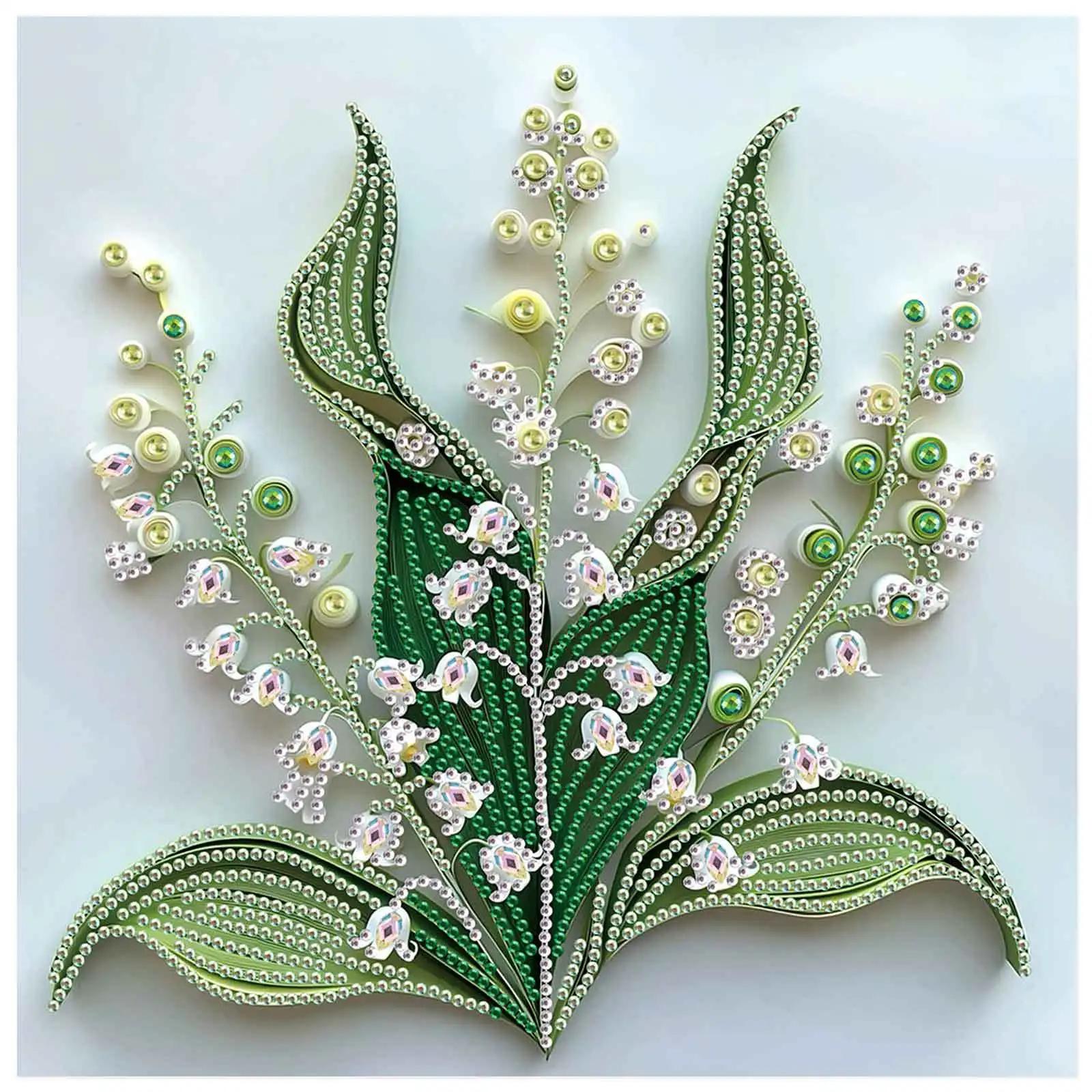 ダイヤモンド加工(ハンドメイド) DIY ブリリアントフラワー ダイヤモンドアートキット、特殊形状