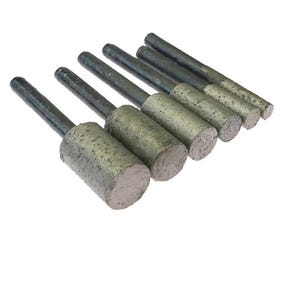 6Pcs Diamond Grinding Heads, Cylindrical Sintered Mounted, Various Sizes, Rotary Tool, Engraving Polishing Stone Carving Metalwork Deburring