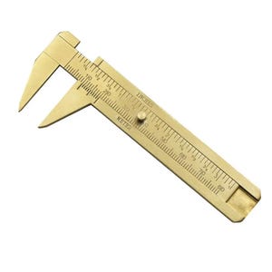 Vernier Caliper Measuring Tool Brass Single Double Scale Sliding Gauge Bracelet Making Ruler, Jewelry Gemstone Necklace Findings Measurement