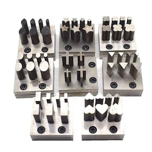 Jewelry Sheet Metal Disc Cutter Set, Metal Mold Cutting Punching, Cross, Water drop, Star, Oval, Triangle, Rectangle, Heart Shape Punch Set