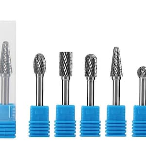 Tungsten Carbide Burr Set, Shank Double-Cut Rotary Files, Metal Wood Stone Plastic Carving Accessories, Cutting Tool, Dremel-Compatible Bits