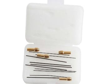 Jewelry Spot Welder 10pcs Kit High Power Tungsten Needle, Copper Valve for Jewelry Tool, Gemstone Beads, Drilling, Joining Small Metal Parts