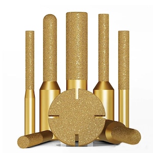 Golden Brazed Diamond Router Bit, Various Sizes, Seam Straight Milling Cutter, For Marble Granite Stone Trimming Engraving Machines Toolkits