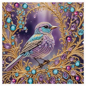 Colorful Bird Diamond Painting, DIY Rhinestones Crystal Embroidery, 5D Special Shape Art Kit, Accessories, Home Wall Decorations Gift Making