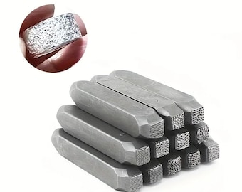 Schmuckstempelwerkzeug, Metall, verschiedene Musterstempel, Ring-Armband-Anhänger-Dekorationsdetails, Prägung, Texturdesign, Gravurzubehör