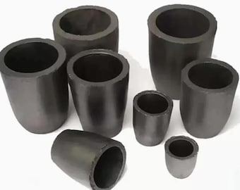 Crisol de grafito de 1-3 kg para fundición de joyas, refinación de oro, plata, latón y aluminio. Resistente a altas temperaturas.