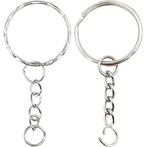 50/100pcs Keychain Hardware, Stainless Steel, Multiple Styles, Split Rings, Lobster Clasps Chains,  DIY Keyrings, Keyfobs Crafts Accessories