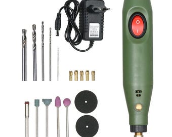 Mini Electric Drill Grinder Set, Plastic Metal, DIY Epoxy Resin Jewelry Making Power Tool Kit with Grinding, Polishing & Cutting Accessories