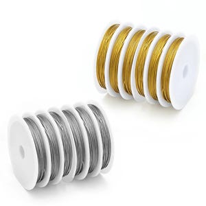1 Roll, Stainless Steel Beading Wire, Strong Line, Skin Friendly, for Making Jewelry Earring, Beaded Craft Easy to Bend, Shape Cord Supplies