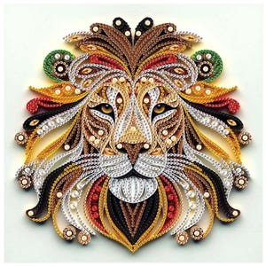 Fierce Lion 5D Diamond Painting Kit, Special Shaped Crystal Rhinestones, Partial Drill Embroidery Accessories, Mosaic Home Decoration Making