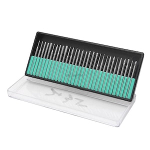 30pcs Diamond Burs Set, Stainless Steel Metal, Rotary Polishing, Engraving & Drill Bits, Jewelry Making Accessories, DIY Grinding Essentials