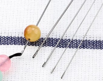 5pcs, Stainless Steel Beading Needle, Strong, Rustproof Pin, for DIY Handmade Jewelry, Beading Necklace, Bracelet, Create your Own Design