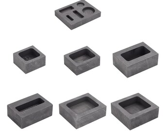 Graphite Casting Mold 10 Troy Ounce Gold Ingot Mold - Two Part Split Graphite Mold For Precious Metal Casting Smelting Molds